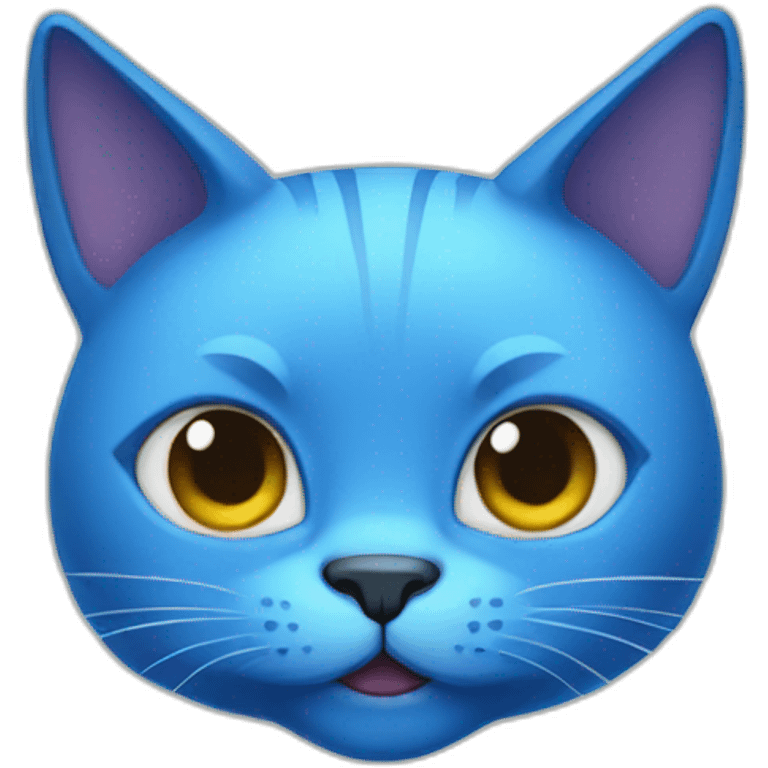 Blue cat with horns emoji