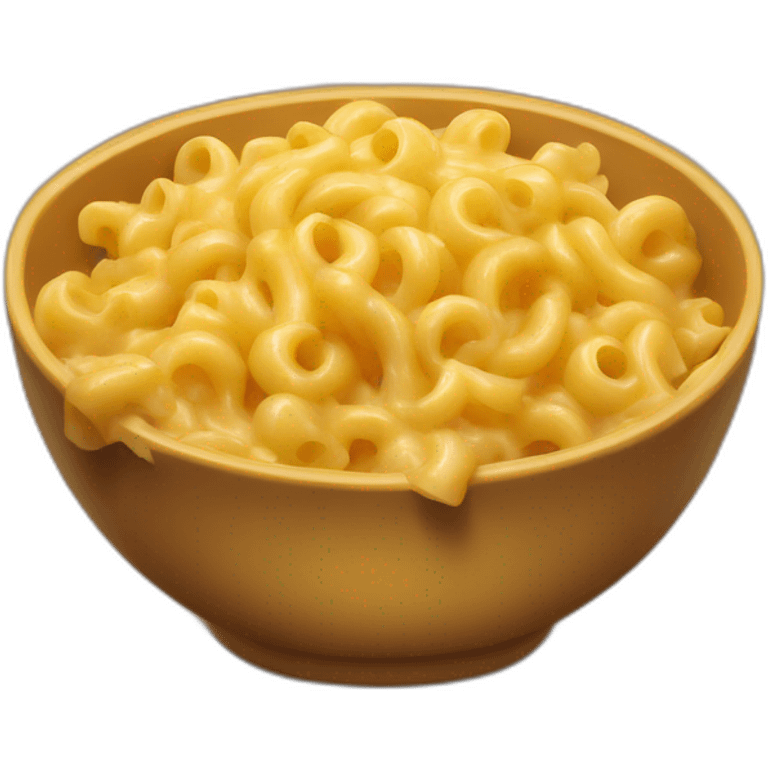 A juicy bowl of Mac and cheese emoji