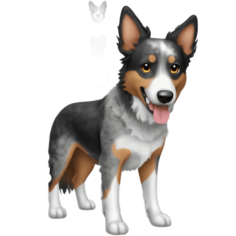 Long hair Australian cattle dog  emoji