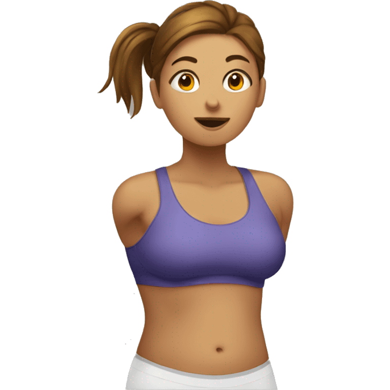 women weight gaining in gym emoji