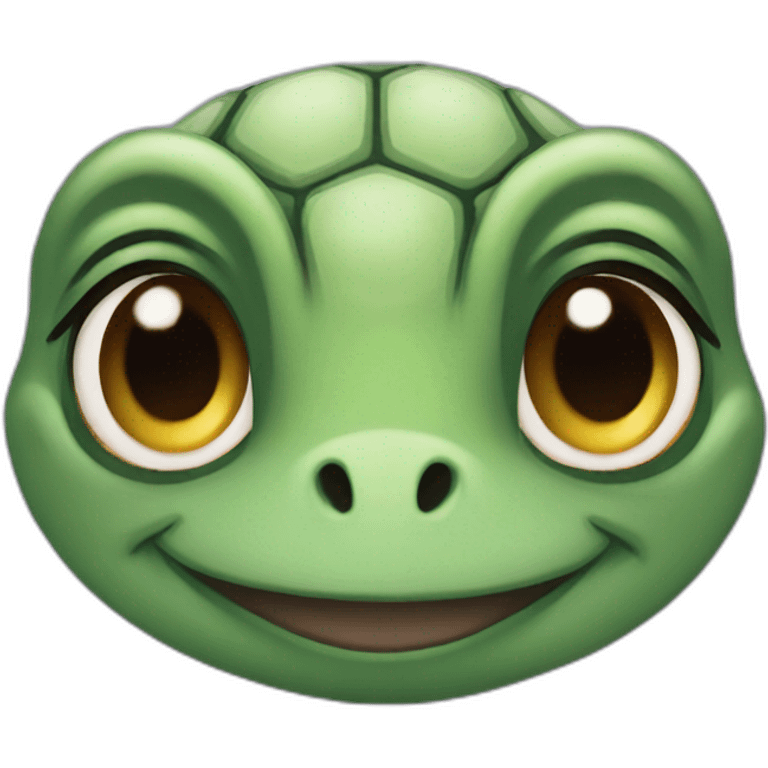 Turtle with make up emoji