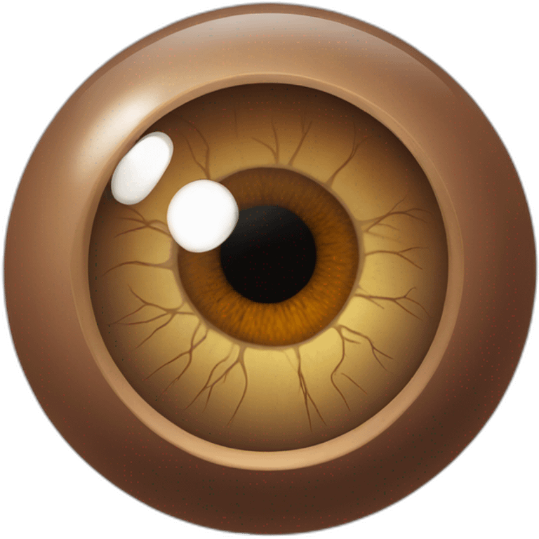 Eye vessels brown emoji