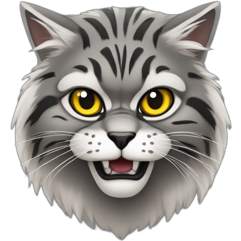 Manul cat angry emoji