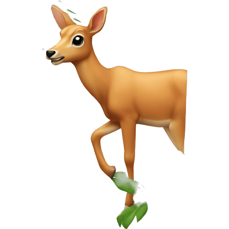 deer on a palm tree emoji