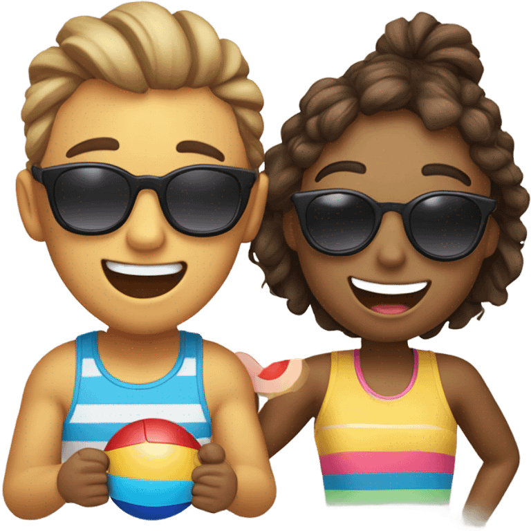 best friends on the beach emoji