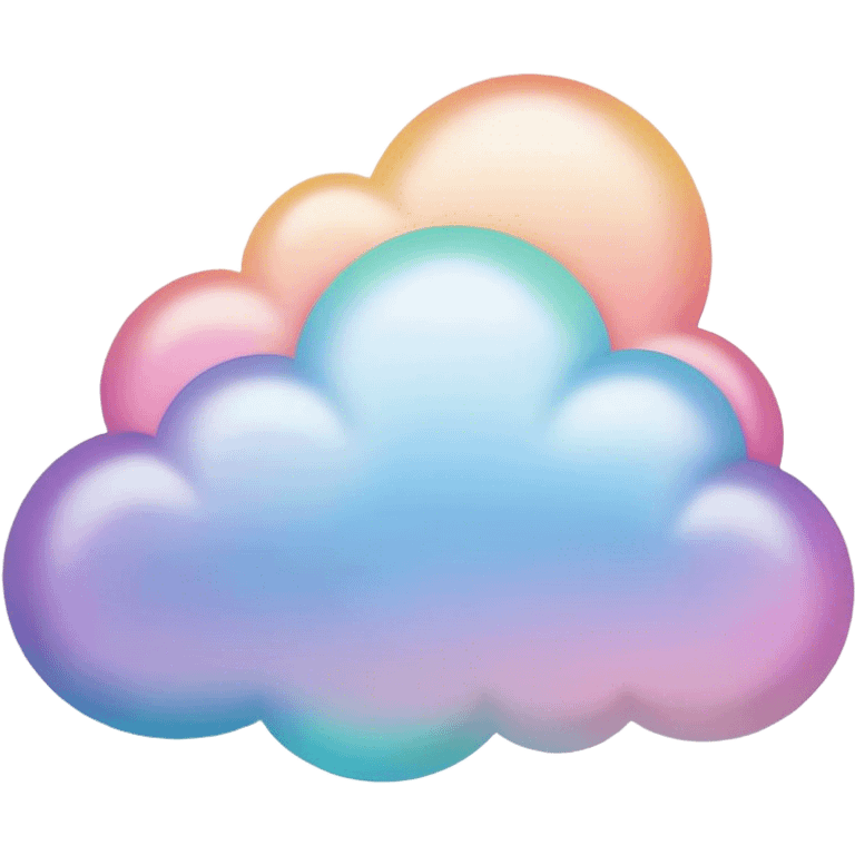 Pastel gradient colors cloud emoji