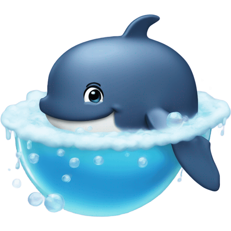 Whale bubble bath emoji