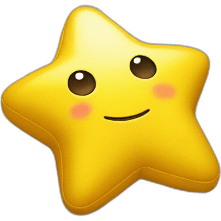 a beautiful yellow toy-star emoji