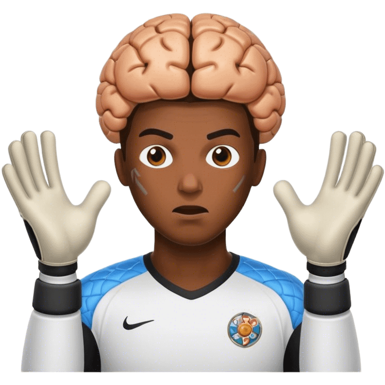 goalkeeper with brain explosion emoji