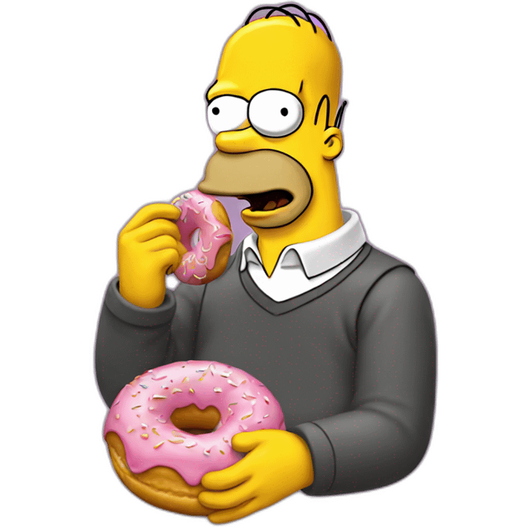 Homer simpson eating a donuts emoji