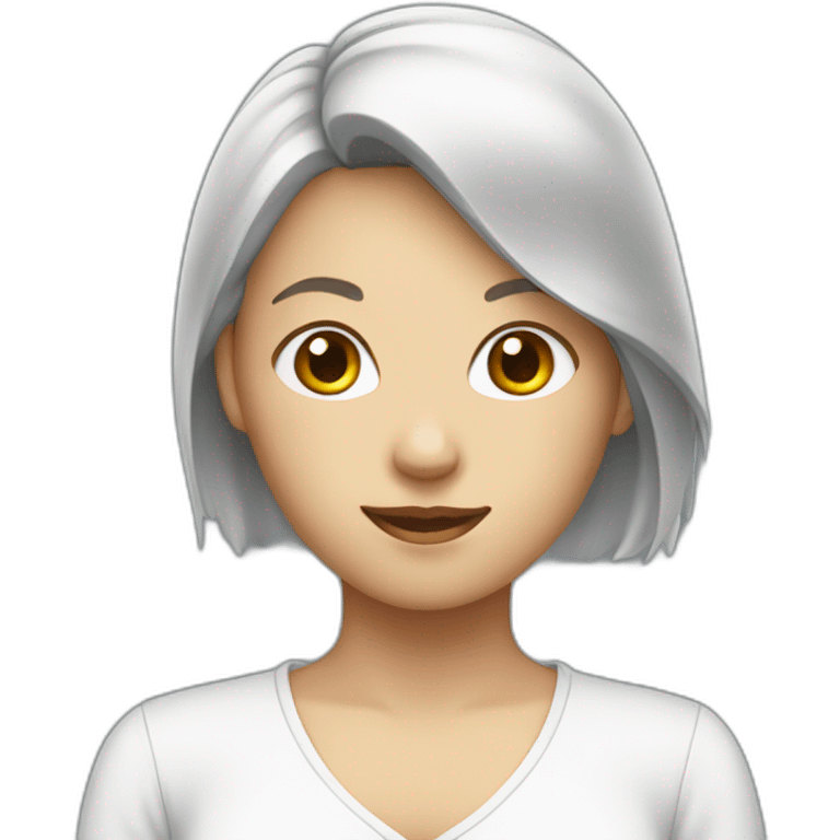 Woman with help clothes (white blouse) emoji