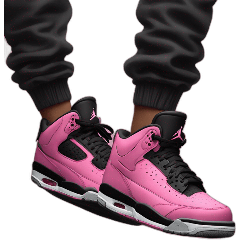 Nike air Jordan black and pink colors emoji