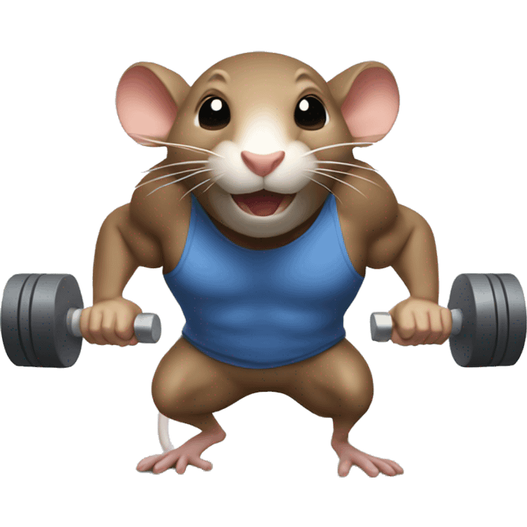 rat that is strength training  emoji