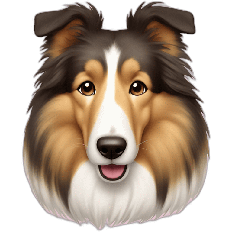 rough collie dog cute feminine emoji