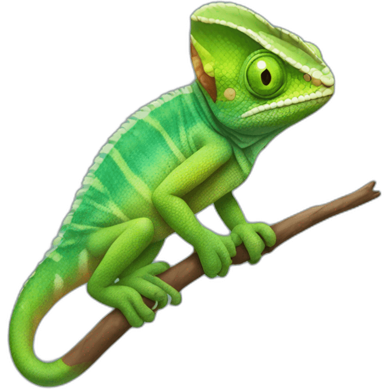 chameleon which looks like human boy emoji