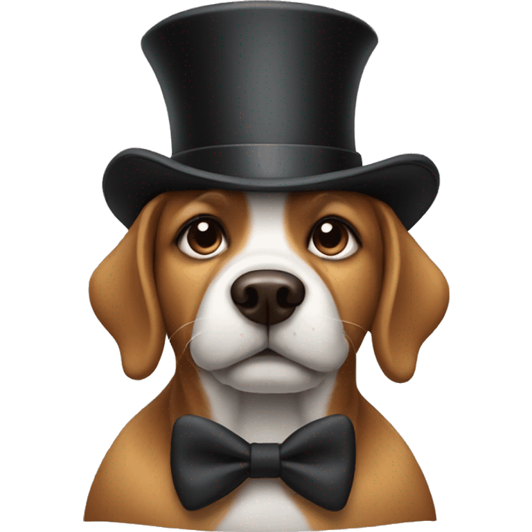 Dog with top hat emoji