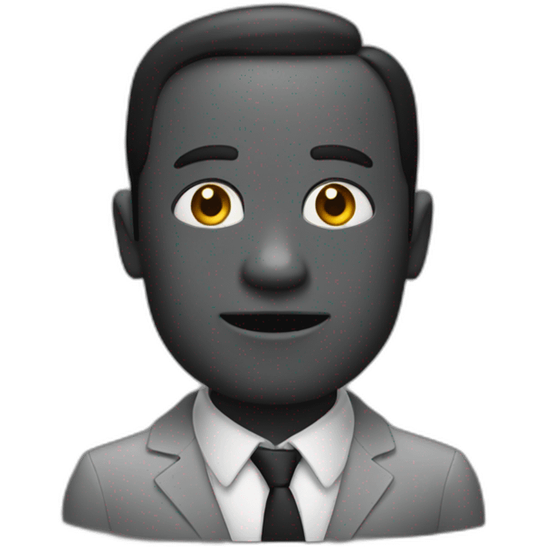 Un noir qui sourit dans le noir emoji