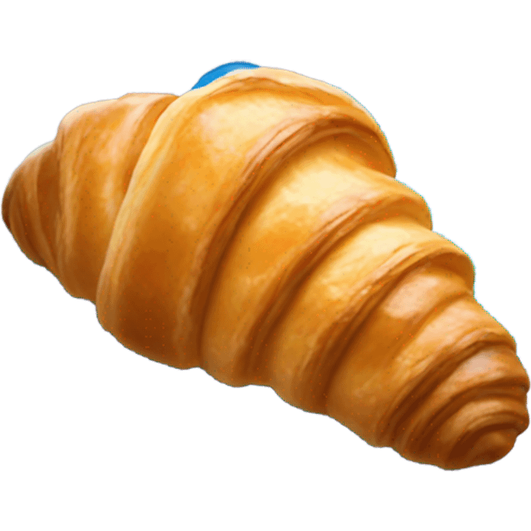 Croissant with blue glaze emoji