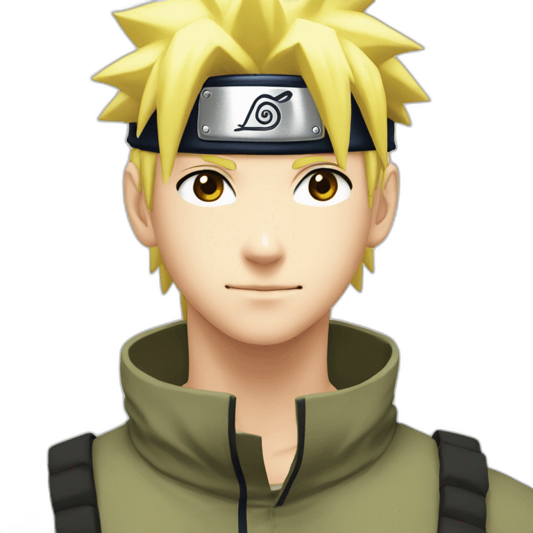 Naruto manga blond body ans face emoji