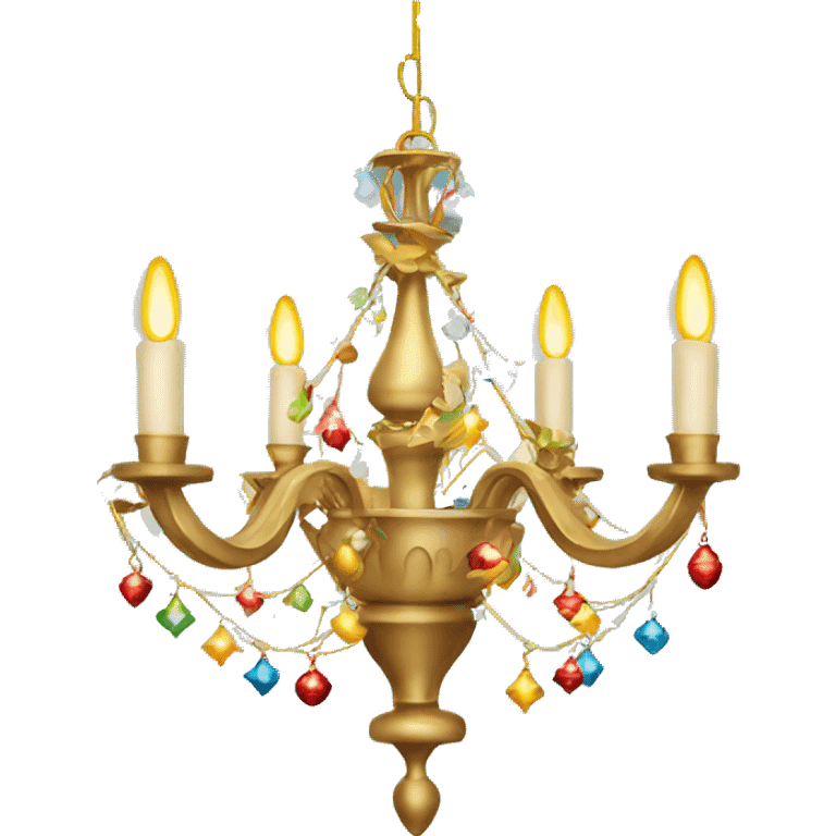 Decorated Christmas chandelier  emoji