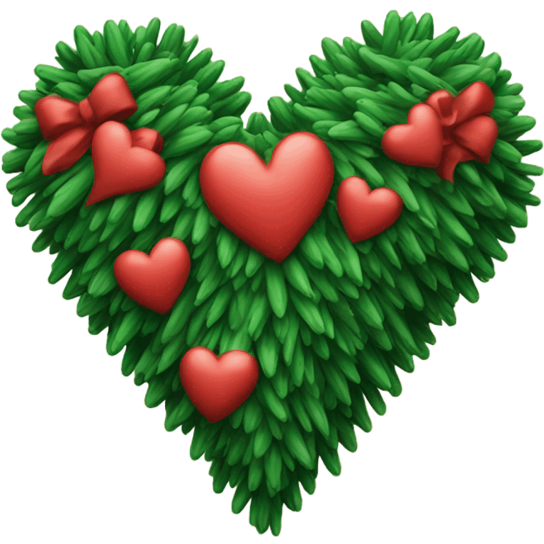 Heart that looks like a Christmas tree emoji