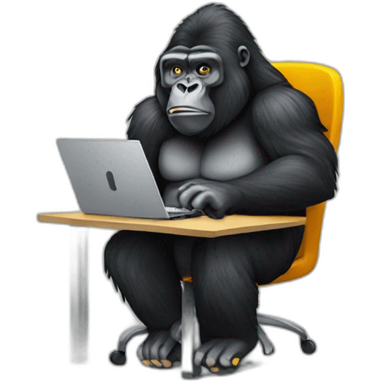 gorilla software engineer using a computer emoji