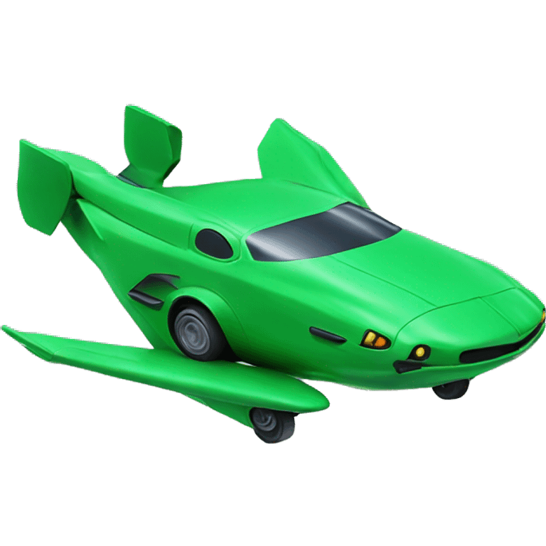 Green flying car emoji