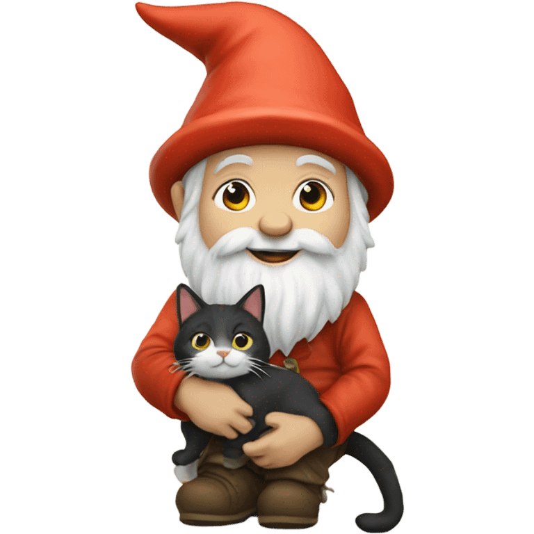 Gnome with cat emoji