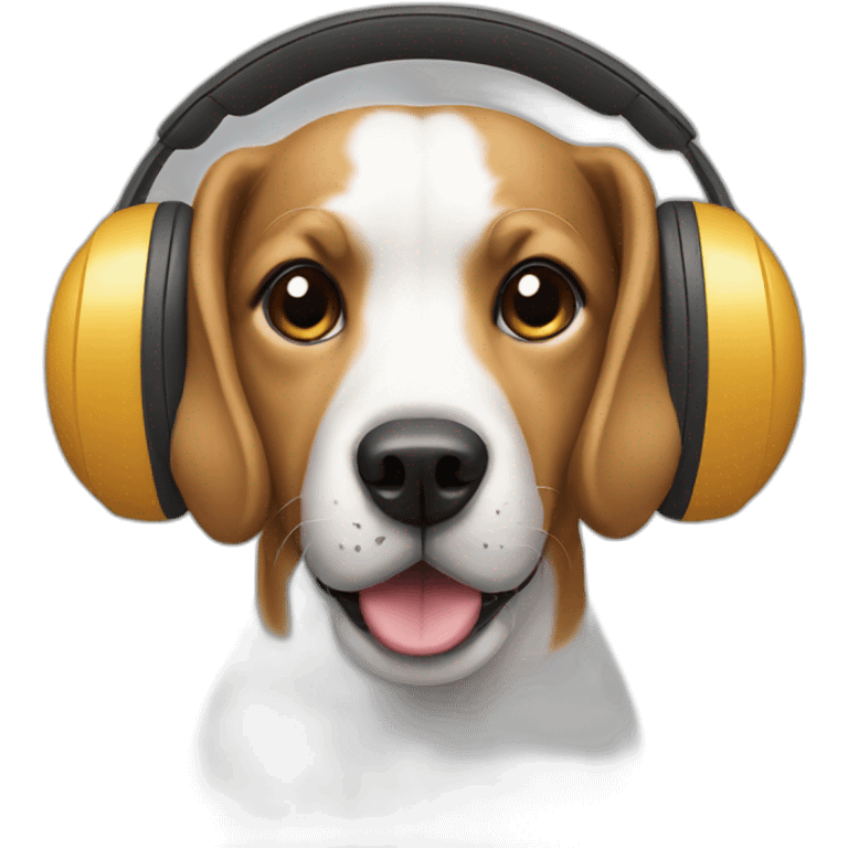 DOG WEARING HEADPHONES emoji