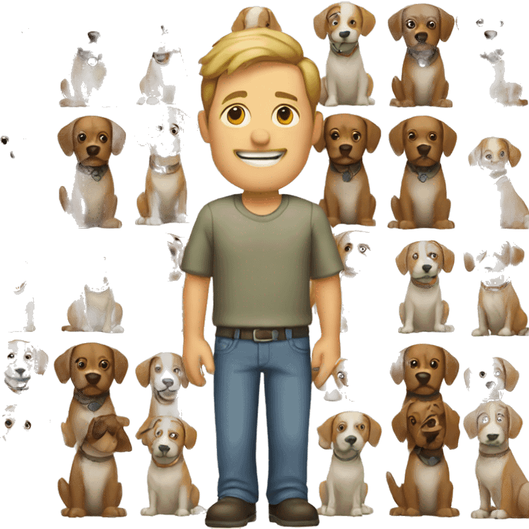 man with dog emoji