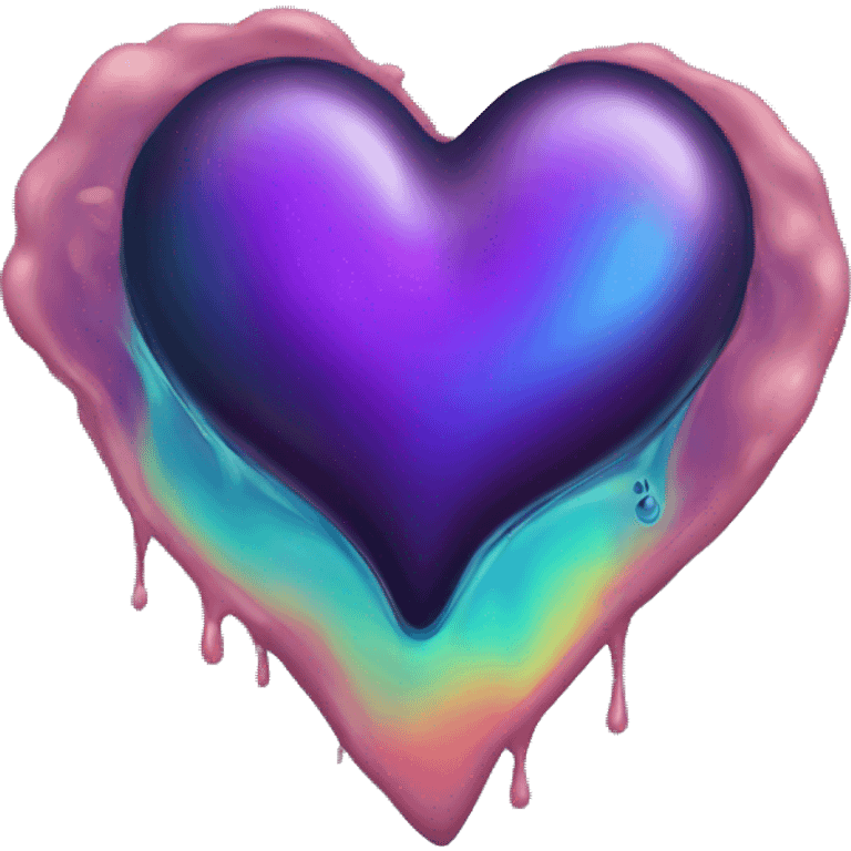 oil-slick emoji heart 2D emoji