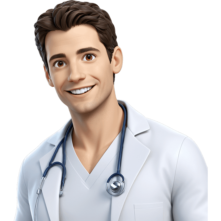 smiling doctor in labcoat emoji