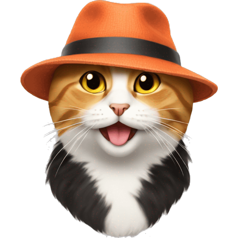 Cat in a hat emoji