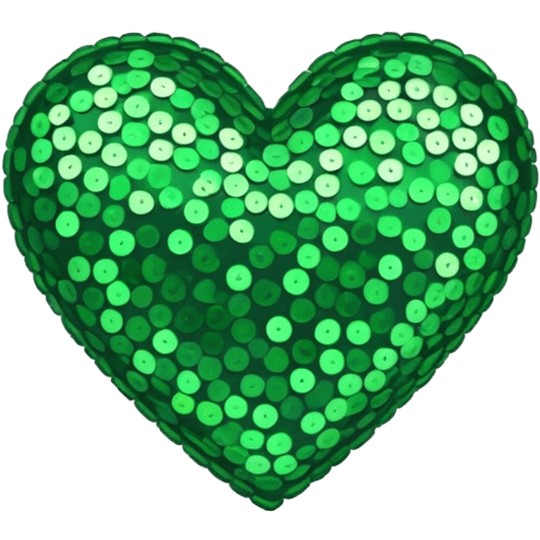 green sequin heart emoji