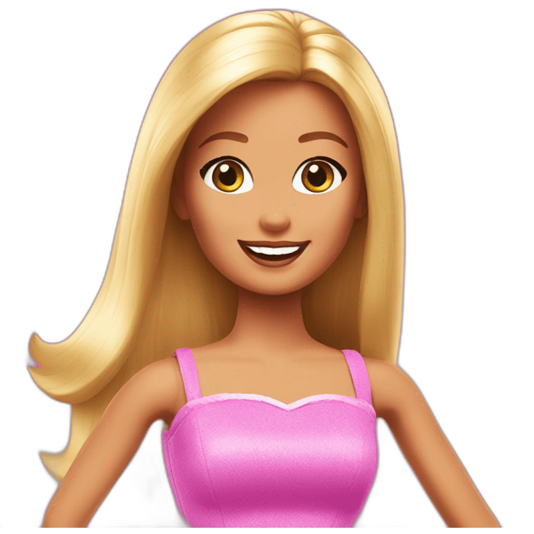 Barbie joking emoji