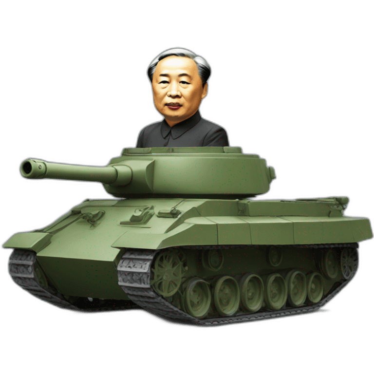 President Mao riding a tank emoji