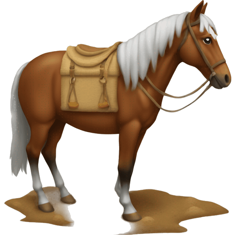 Dig on horse emoji