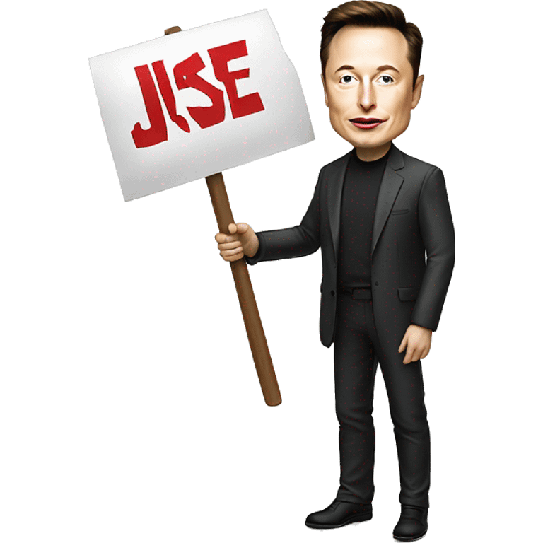 Elon Musk holding a sign that says “Jose” emoji