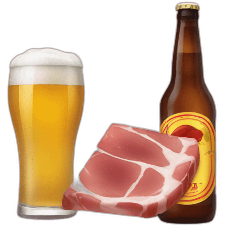 cerveza y jamón emoji