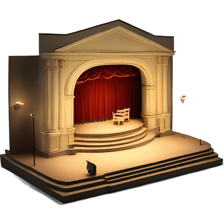 maquette theatre with lights and set model emoji