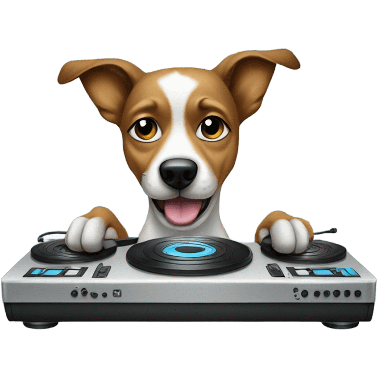 Dog DJing emoji