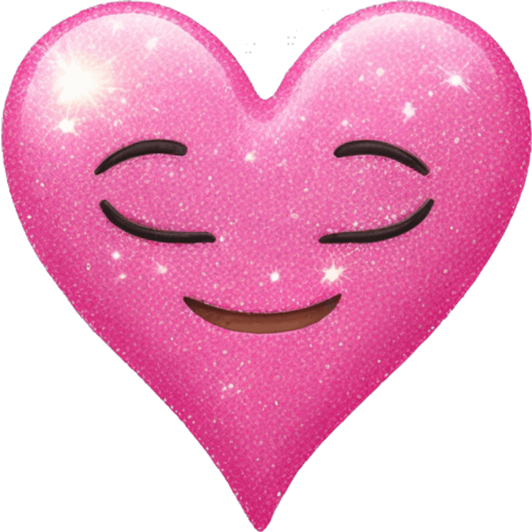 Pink heart glitters emoji