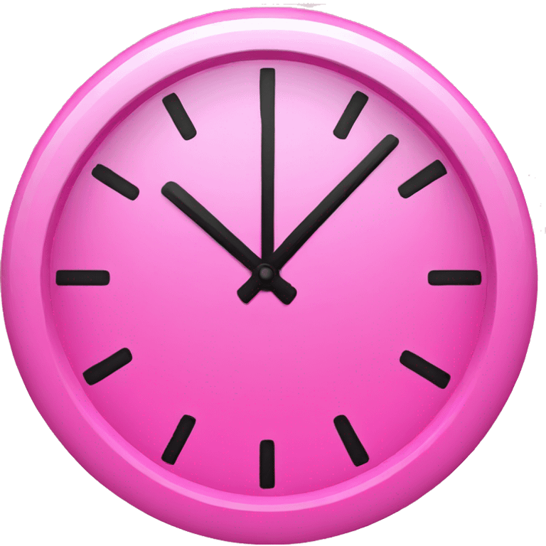 pink clock emoji