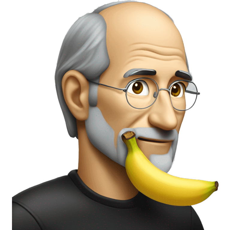 steve jobs eating banana emoji