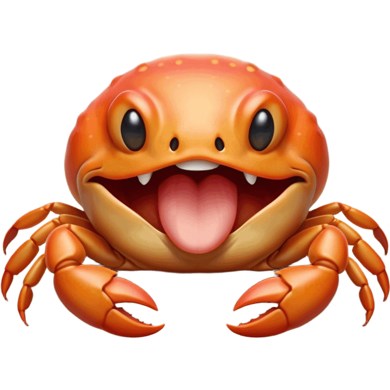 Cinematic Cute Yawning Baby Crab Portrait Emoji, Head tilted slightly with a dramatic, wide-open yawn, showcasing a petite, delicately armored body with gently drooping antennae and sleepy, half-closed eyes, Simplified yet irresistibly adorable features, highly detailed, glowing with a soft, cozy coastal glow, high shine, relaxed yet expressive, stylized with a dash of whimsical seaside charm, soft glowing outline, capturing the essence of a drowsy yet affectionate baby crab that appears ready to scuttle off for a nap! emoji