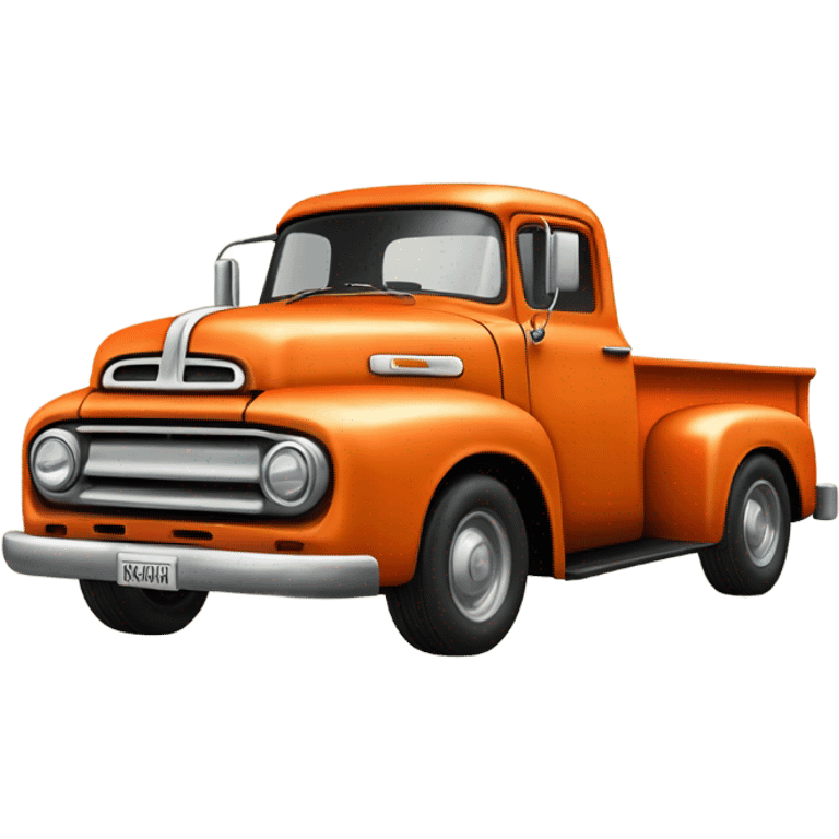 Vintage orange truck  emoji