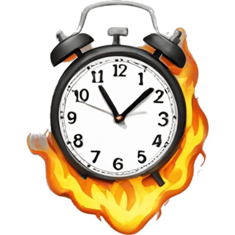 burning clock emoji