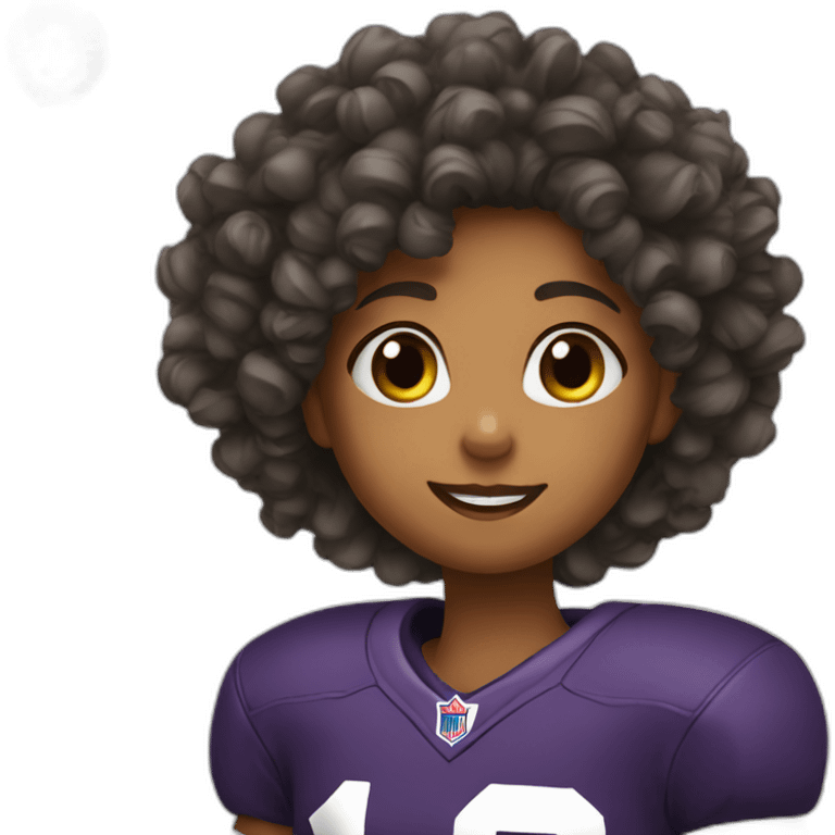 Curly footbal girl emoji