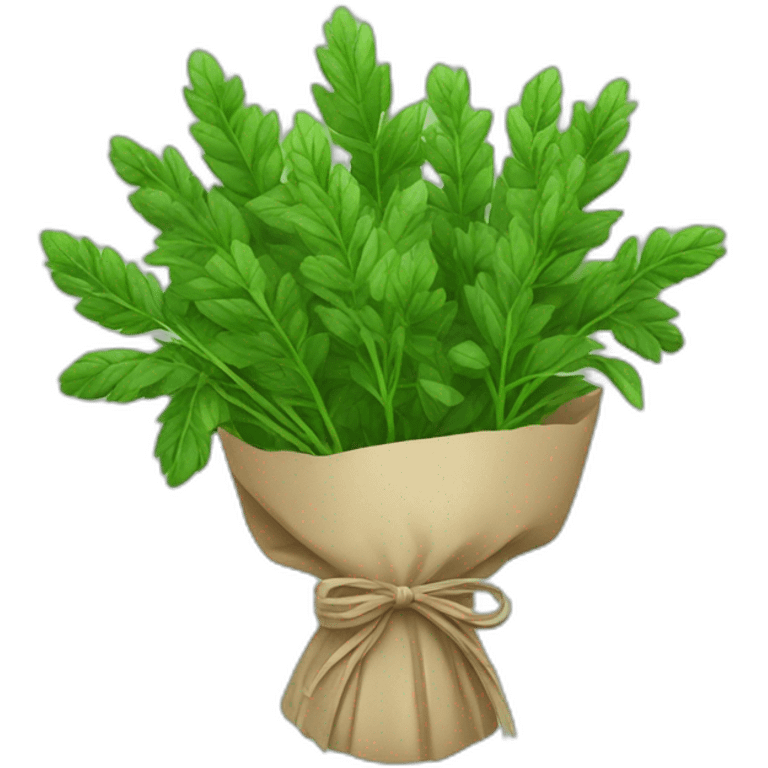 bouquet of green herbs emoji