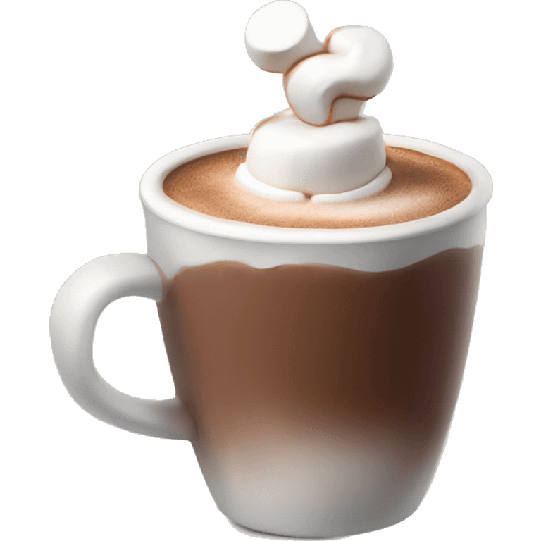 hot chocolate with marshmallow  emoji